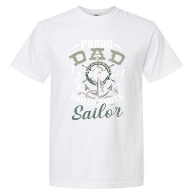 Fathers Day Proud Dad Of A United States Anchor Sailor Gift Garment-Dyed Heavyweight T-Shirt