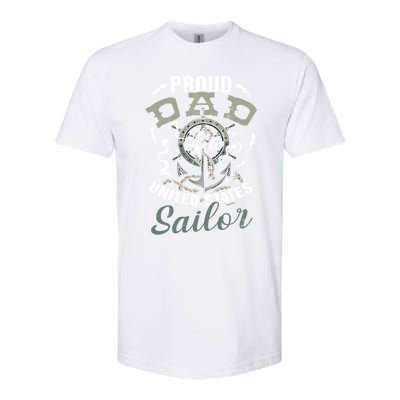 Fathers Day Proud Dad Of A United States Anchor Sailor Gift Softstyle CVC T-Shirt