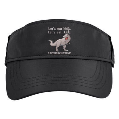 Funny Dinosaur Punctuation Saves Lives Adult Drive Performance Visor