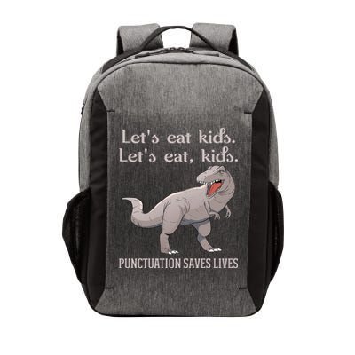 Funny Dinosaur Punctuation Saves Lives Vector Backpack