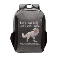 Funny Dinosaur Punctuation Saves Lives Vector Backpack