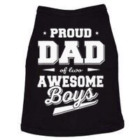 Father's Day Proud Dad of 2 Two Awesome Boy Father Dad Doggie Tank