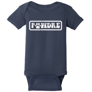 Fathers Day Pawdre Dog Cat Paw Dad Funny Fur Papa Daddy Baby Bodysuit