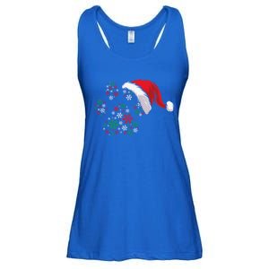 Funny Dog Paw Santa Hat Christmas Puppy Dog Lover Gift Ladies Essential Flowy Tank