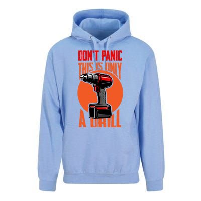 Funny Don't Panic This Is Only A Drill Cordless Drill Lover Gift Unisex Surf Hoodie