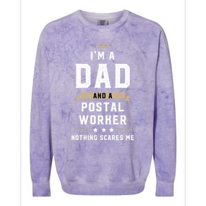 Funny Dad Postal Worker Fathers Day Gift Colorblast Crewneck Sweatshirt