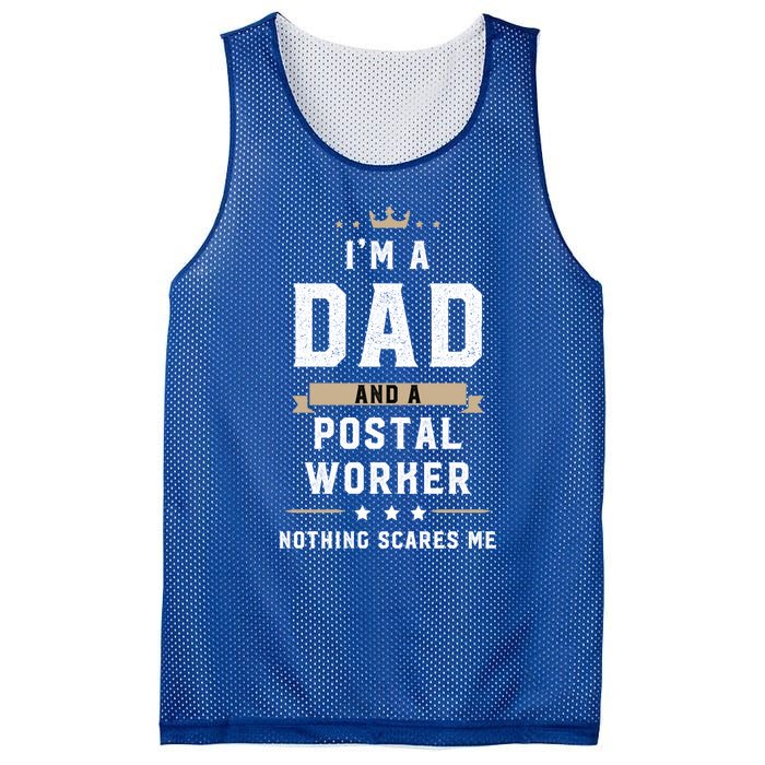 Funny Dad Postal Worker Fathers Day Gift Mesh Reversible Basketball Jersey Tank