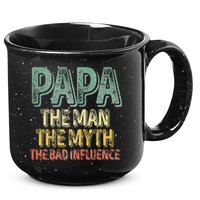Father's Day Papa The Man The Myth The Bad Influence 15oz Campfire Ceramic Mug