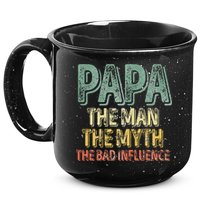 Father's Day Papa The Man The Myth The Bad Influence 15oz Campfire Ceramic Mug
