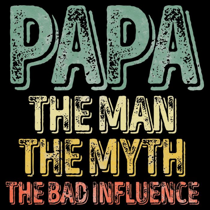 Father's Day Papa The Man The Myth The Bad Influence 16 in Basic Backpack