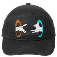 Funny Dimensional Portal Dog Nerd Geek  7-Panel Snapback Hat