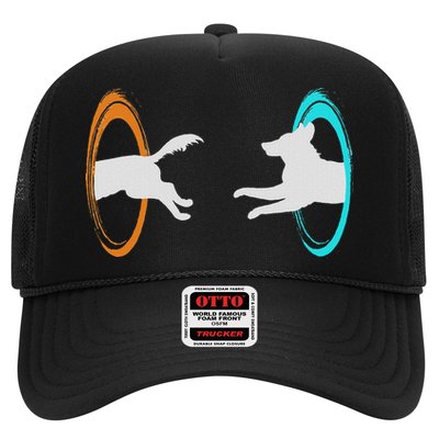 Funny Dimensional Portal Dog Nerd Geek  Trucker Hat