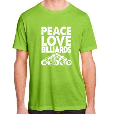 Father's Day Peace Love Billiards Pool Player Gift For Dad Adult ChromaSoft Performance T-Shirt