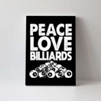 Father's Day Peace Love Billiards Pool Player Gift For Dad Canvas