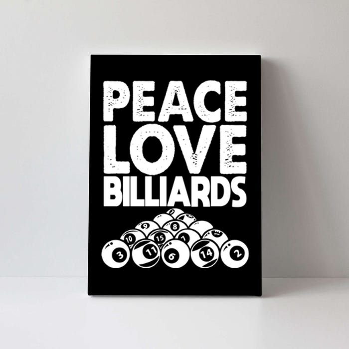 Father's Day Peace Love Billiards Pool Player Gift For Dad Canvas