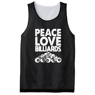 Father's Day Peace Love Billiards Pool Player Gift For Dad Mesh Reversible Basketball Jersey Tank