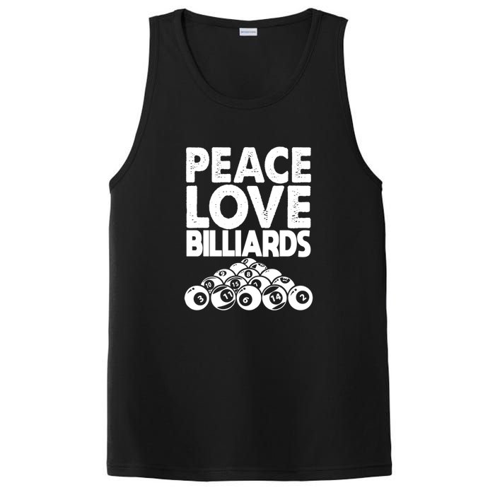 Father's Day Peace Love Billiards Pool Player Gift For Dad PosiCharge Competitor Tank