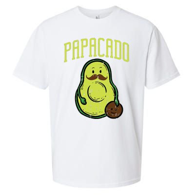 Fathers Day Papacado Papa Avocado Funny Vegan Guacamole Dad Sueded Cloud Jersey T-Shirt