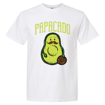 Fathers Day Papacado Papa Avocado Funny Vegan Guacamole Dad Garment-Dyed Heavyweight T-Shirt