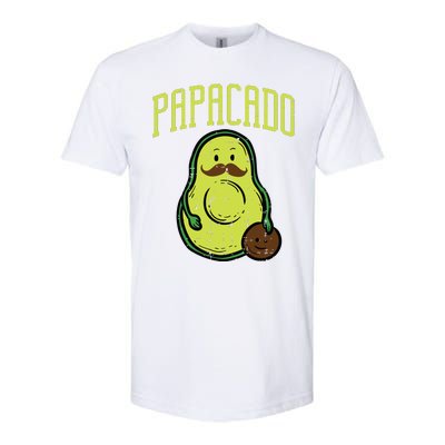 Fathers Day Papacado Papa Avocado Funny Vegan Guacamole Dad Softstyle CVC T-Shirt