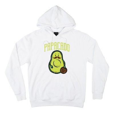 Fathers Day Papacado Papa Avocado Funny Vegan Guacamole Dad Hoodie