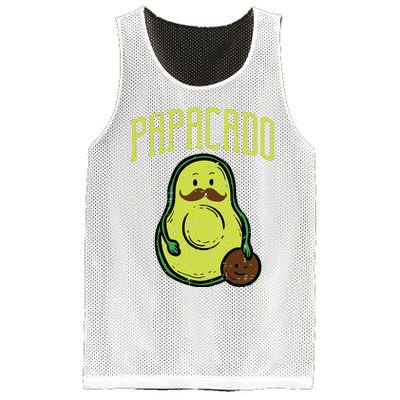 Fathers Day Papacado Papa Avocado Funny Vegan Guacamole Dad Mesh Reversible Basketball Jersey Tank