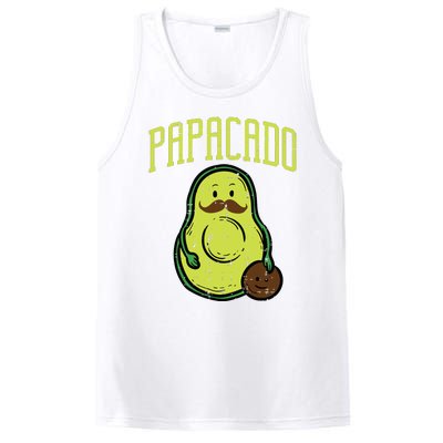 Fathers Day Papacado Papa Avocado Funny Vegan Guacamole Dad PosiCharge Competitor Tank