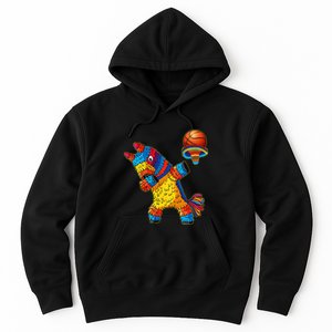 Funny Dabbing Pinata & Basketball Ball Cinco De Mayo Fiesta Hoodie