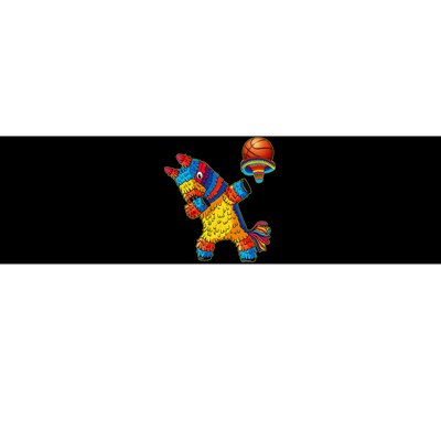 Funny Dabbing Pinata & Basketball Ball Cinco De Mayo Fiesta Bumper Sticker