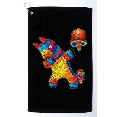 Funny Dabbing Pinata & Basketball Ball Cinco De Mayo Fiesta Platinum Collection Golf Towel