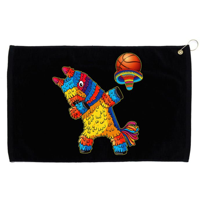 Funny Dabbing Pinata & Basketball Ball Cinco De Mayo Fiesta Grommeted Golf Towel