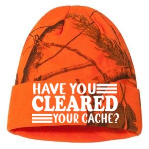 Funny Developer Programmer Coder Have You Cleared Your Cache Funny Gift Kati Licensed 12" Camo Beanie