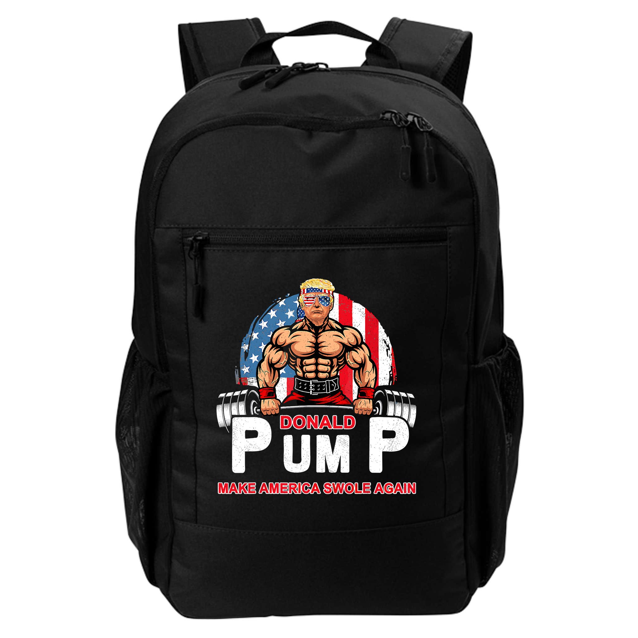 Funny Donald Pump Swole America Gym Fitness Trump 2024 Backpack