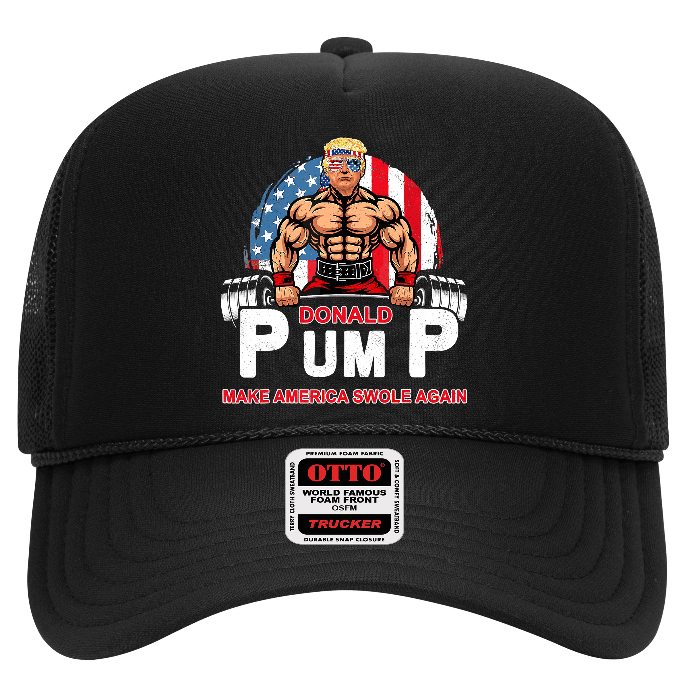Funny Donald Pump Swole America Gym Fitness Trump 2024 Hat