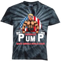 Funny Donald Pump Swole America Gym Fitness Trump 2024 Kids Tie-Dye T-Shirt