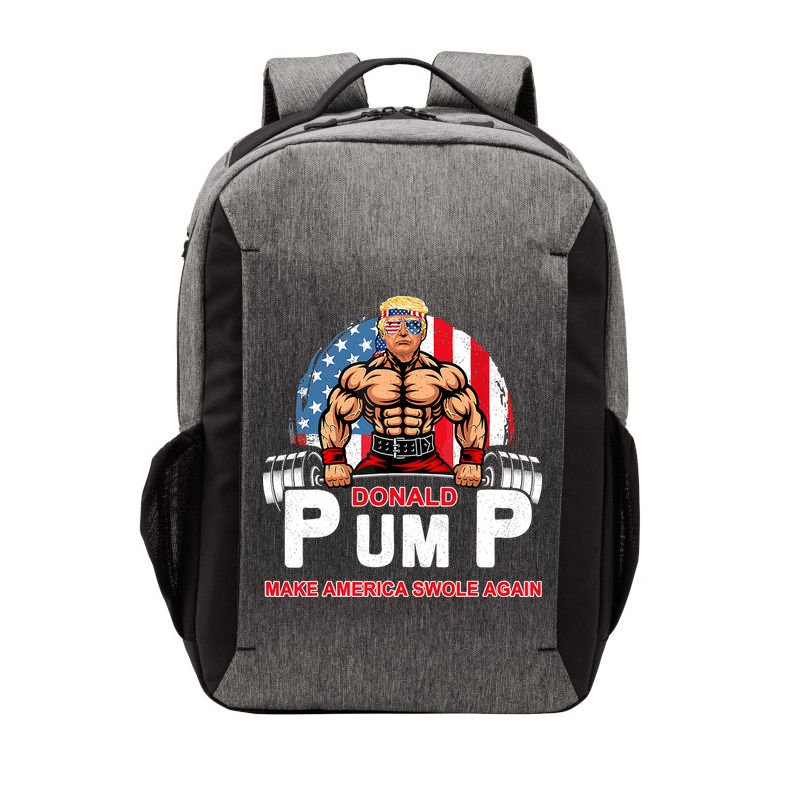 Funny Donald Pump Swole America Gym Fitness Trump 2024 Vector Backpack
