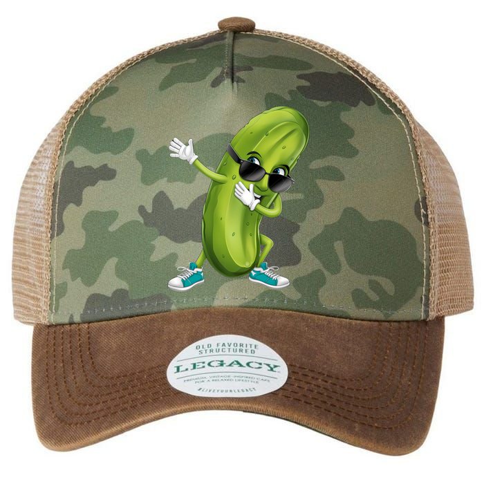 Funny Dabbing Pickle Dancing Cucumber Lover Funny Gift Legacy Tie Dye Trucker Hat