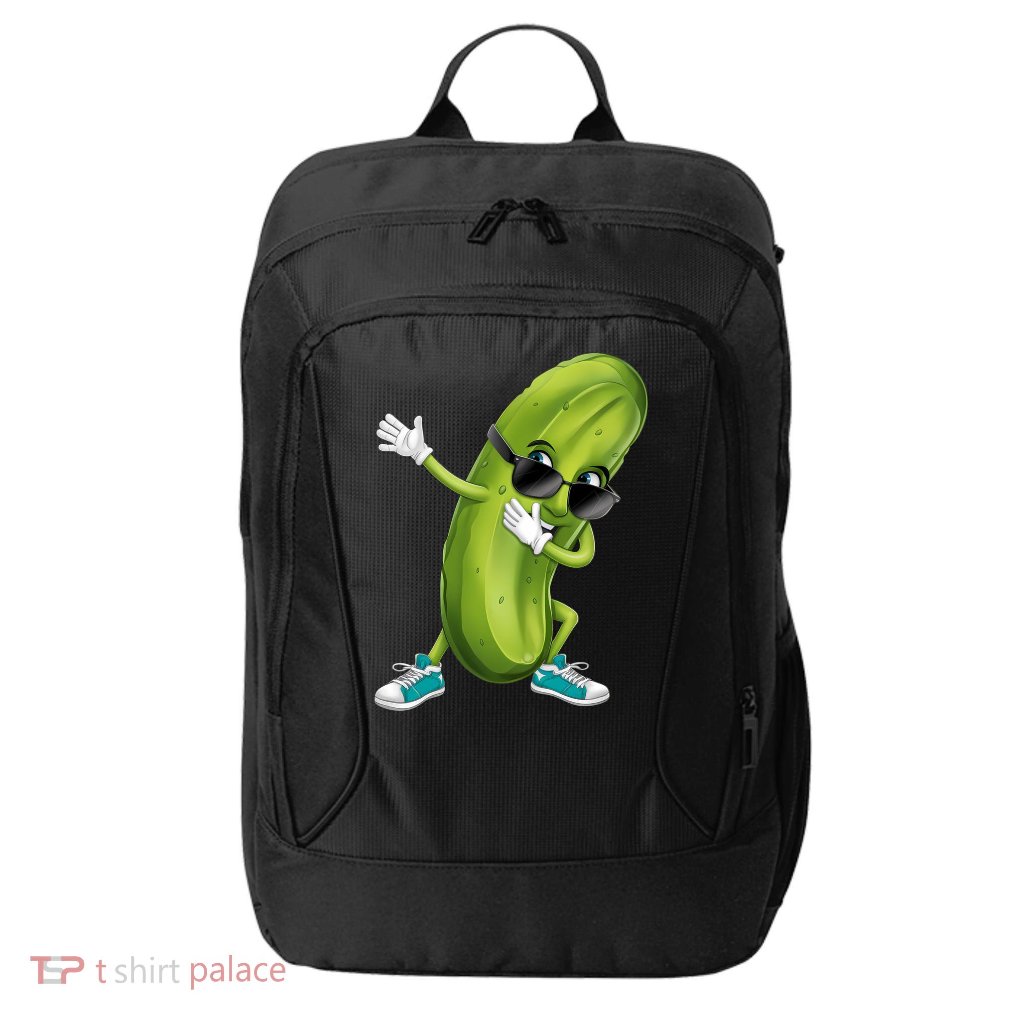 Funny Dabbing Pickle Dancing Cucumber Lover Funny Gift City Backpack
