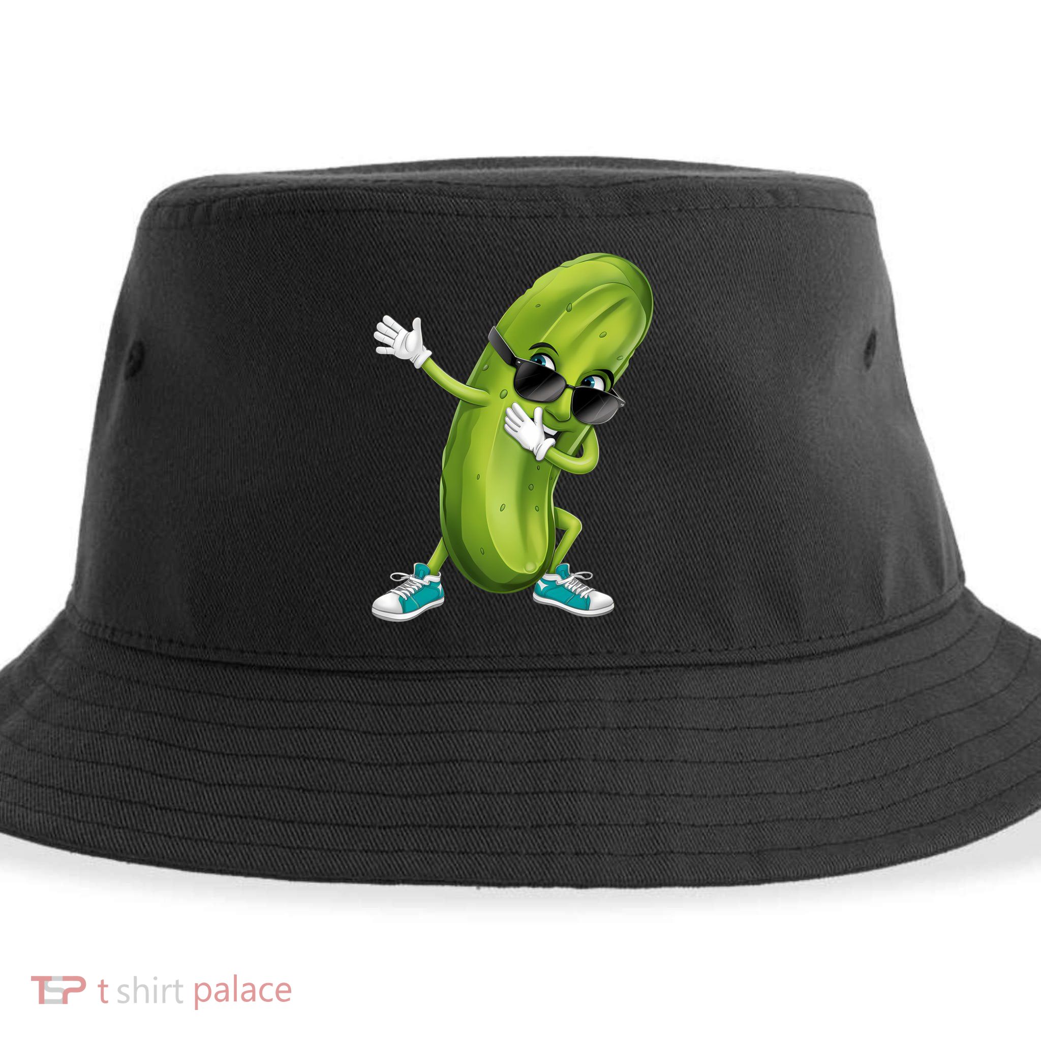 Funny Dabbing Pickle Dancing Cucumber Lover Funny Gift Sustainable Bucket Hat