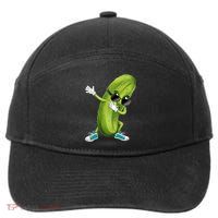Funny Dabbing Pickle Dancing Cucumber Lover Funny Gift 7-Panel Snapback Hat