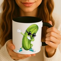 Funny Dabbing Pickle Dancing Cucumber Lover Funny Gift Mug