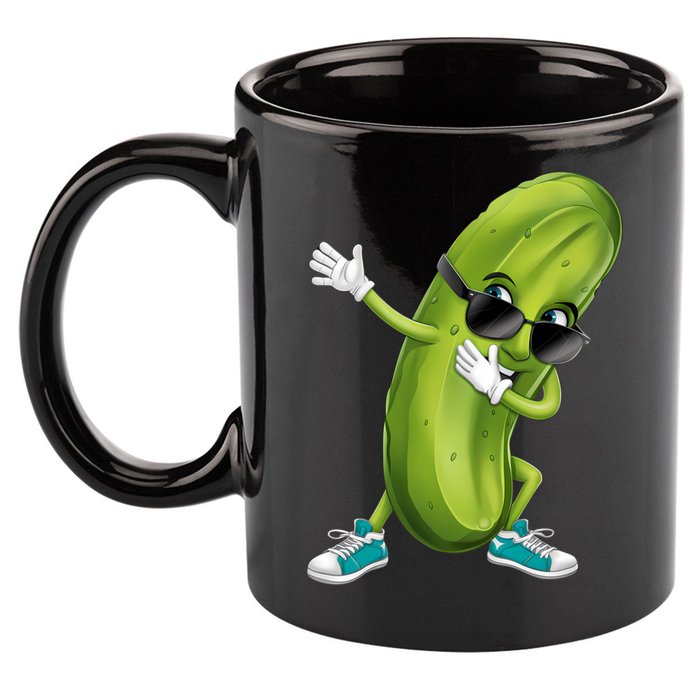 Funny Dabbing Pickle Dancing Cucumber Lover Funny Gift 11oz C Handle Ceramic Mug