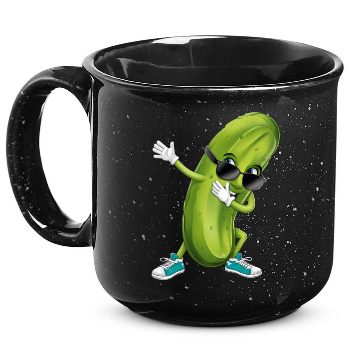Funny Dabbing Pickle Dancing Cucumber Lover Funny Gift 15oz Campfire Ceramic Mug