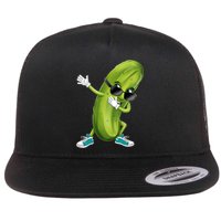 Funny Dabbing Pickle Dancing Cucumber Lover Funny Gift Flatbill Hat