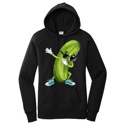 Funny Dabbing Pickle Dancing Cucumber Lover Funny Gift Women's Pullover Hoodie