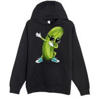 Funny Dabbing Pickle Dancing Cucumber Lover Funny Gift Premium Pullover Hoodie