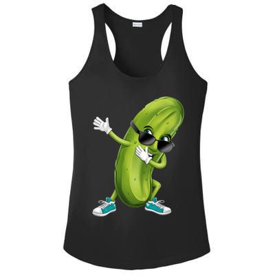 Funny Dabbing Pickle Dancing Cucumber Lover Funny Gift Ladies PosiCharge Competitor Racerback Tank