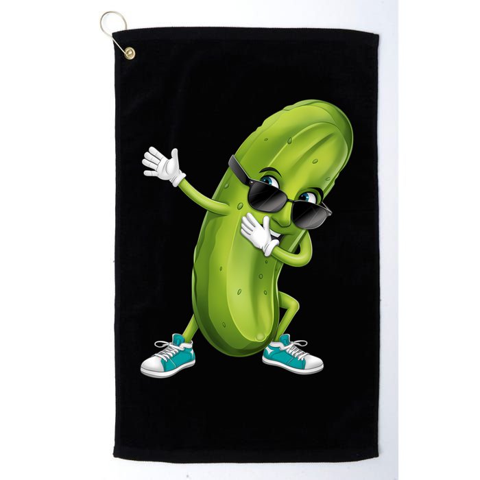Funny Dabbing Pickle Dancing Cucumber Lover Funny Gift Golf Towel