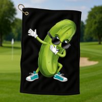 Funny Dabbing Pickle Dancing Cucumber Lover Funny Gift Golf Towel