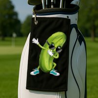 Funny Dabbing Pickle Dancing Cucumber Lover Funny Gift Golf Towel